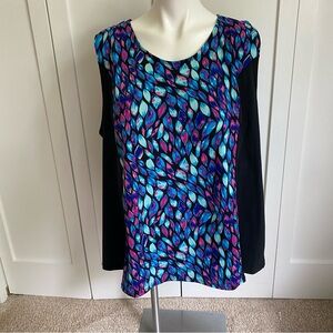 NWOT Junonia Blue and Pink Patterned Plus Size (6x) Swim Tank